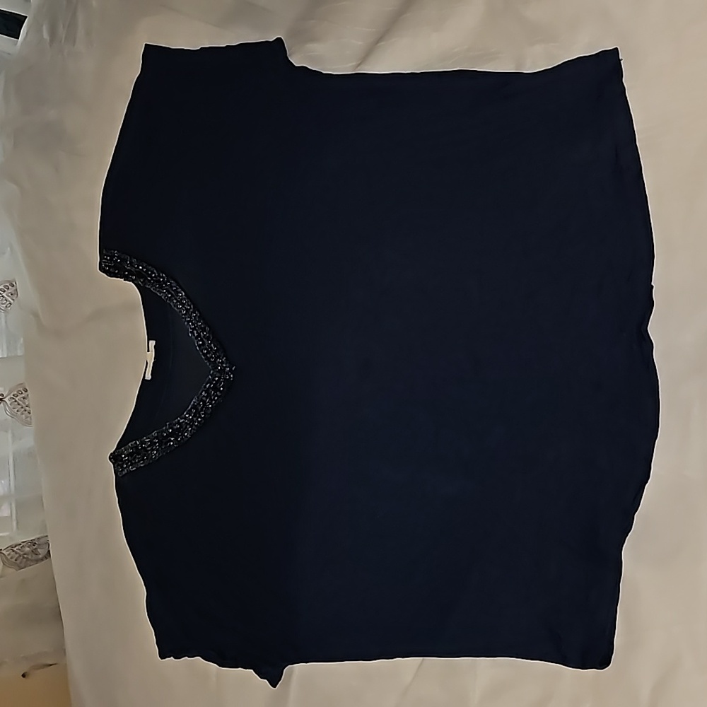 Pleione Dark Blue Top Size 1X - Picture 2 of 14